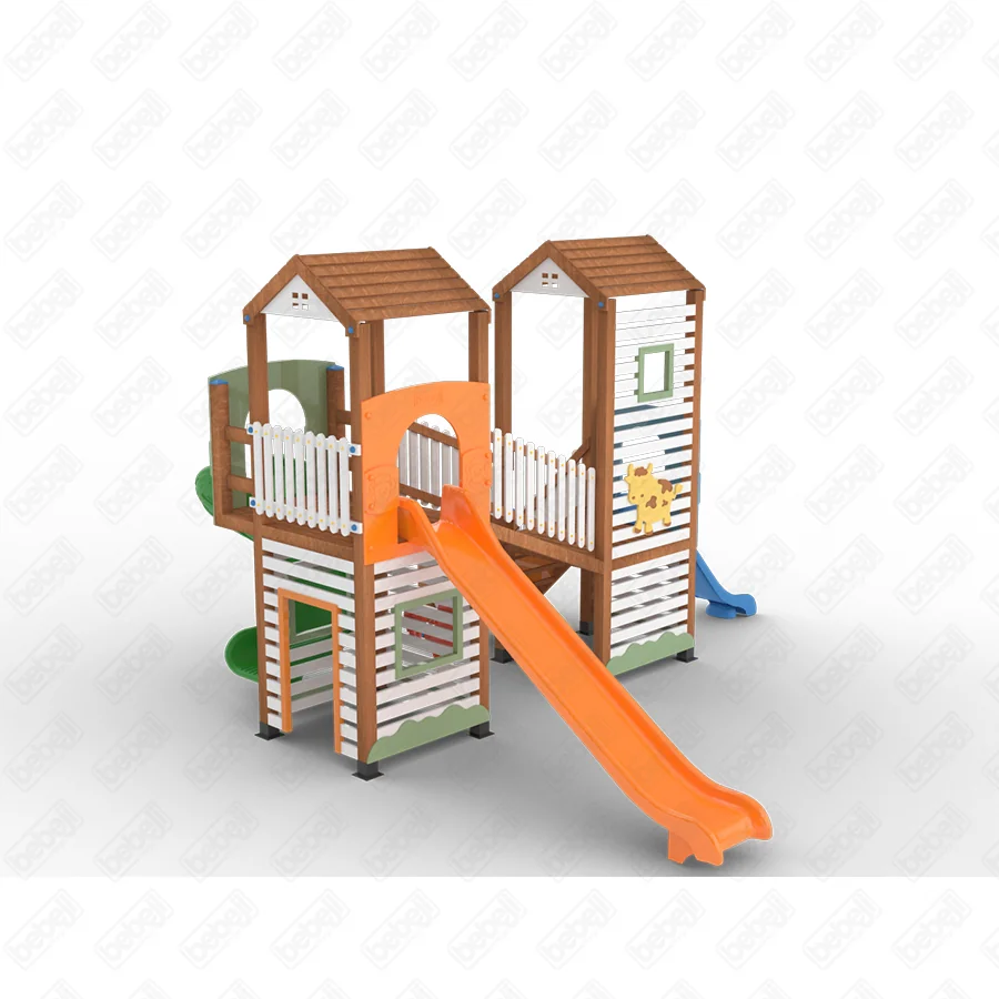 Çiftlik Temalı Ahşap Çocuk Oyun Parkı-1 JP019