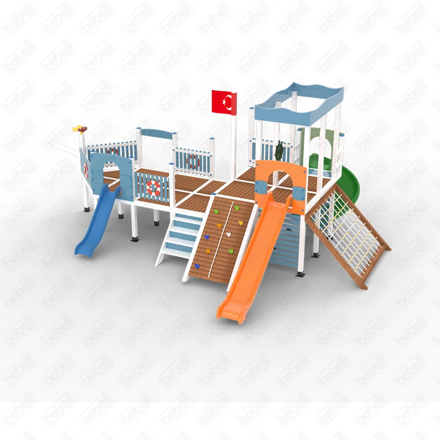 Gemi Temalı Ahşap Oyun Parkı-1 JP017