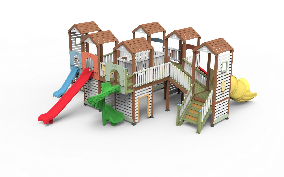 Çiftlik Temalı Ahşap Çocuk Oyun Parkı-2 JP020