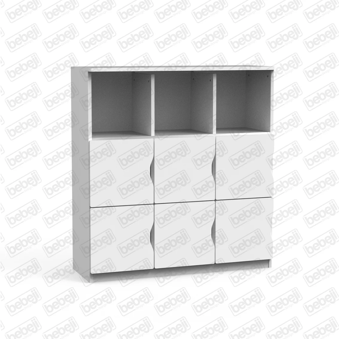 J0869 6 Kapaklı & Raflı Dolap