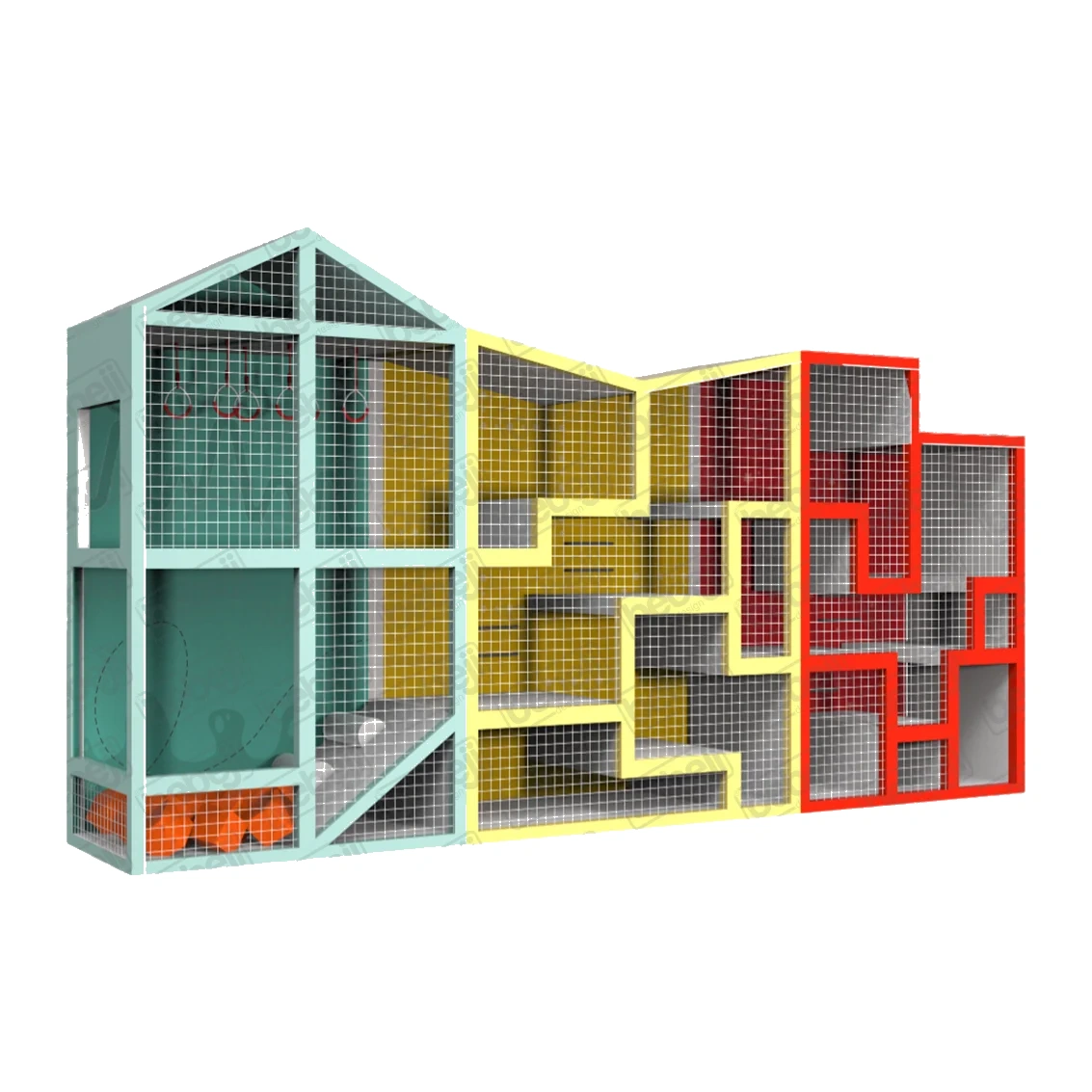 Renkli Labirent Oyun Evi Proje Soft Play JP717